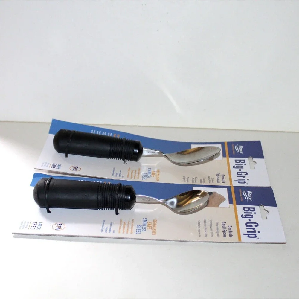 Big Grip Bendable Spoon lot 2 Norco Tablespoon + Small Parkinson’s Arthritis
